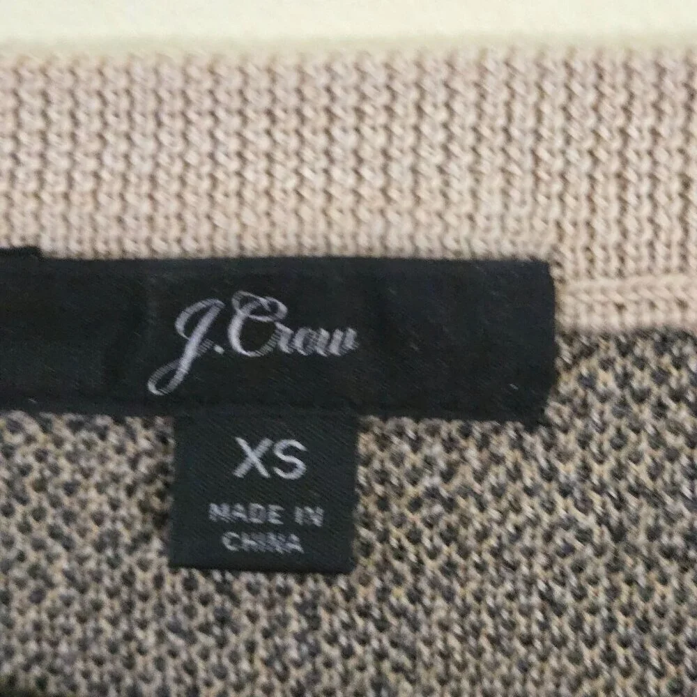 J. Crew Merino Wool Leopard Crewneck Sweater Size XS